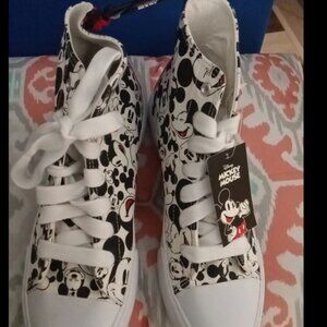 Disney Women's Mickey Mouse High-Top Lace-Up Sneakers, Size10